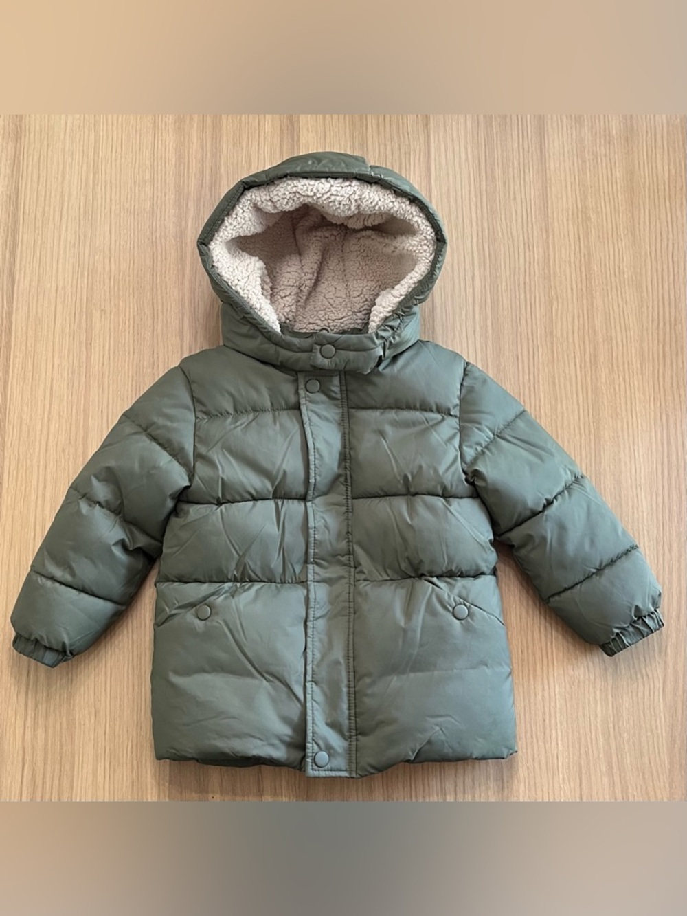 Mango kid’s warm Sherpa lined winter jacket, size 4/5 runs a bit smaller